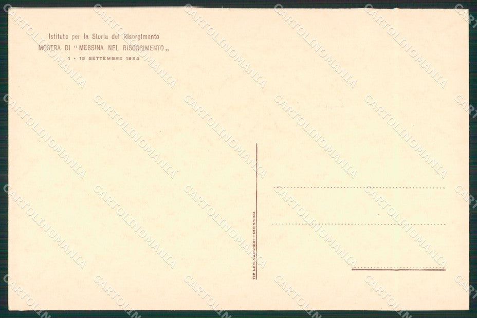 Messina Città Risorgimento Abate Giovanni Crimi FG cartolina ZK1015 – retro
