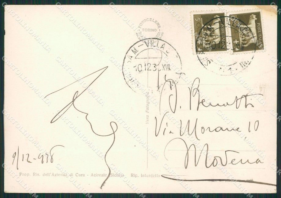 Catania Acireale Foto FG cartolina ZK1023 – retro