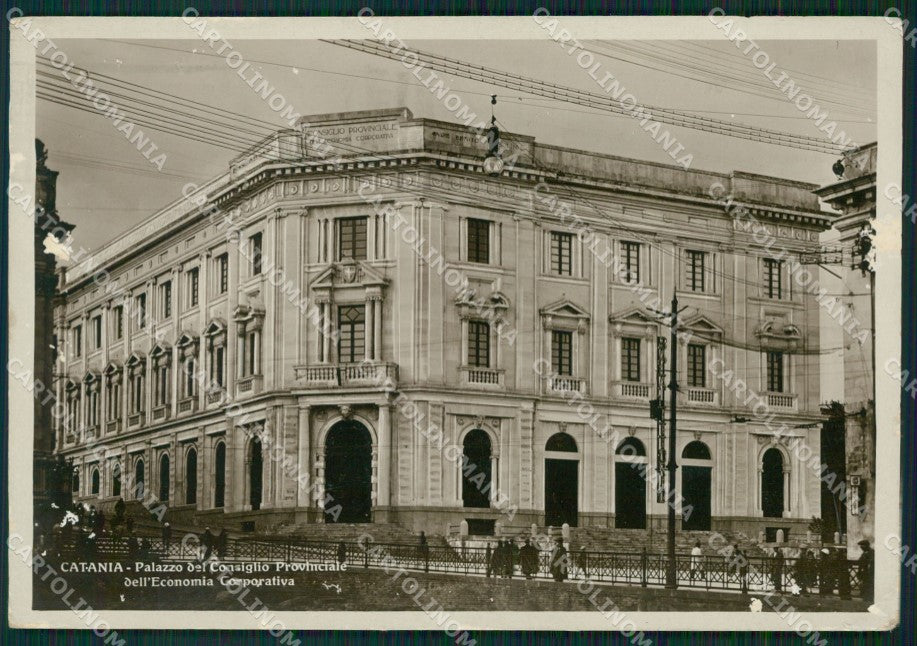 Catania Città Palazzzo Consiglio Provinciale ABRASA Foto FG cartolina ZK1030 – fronte