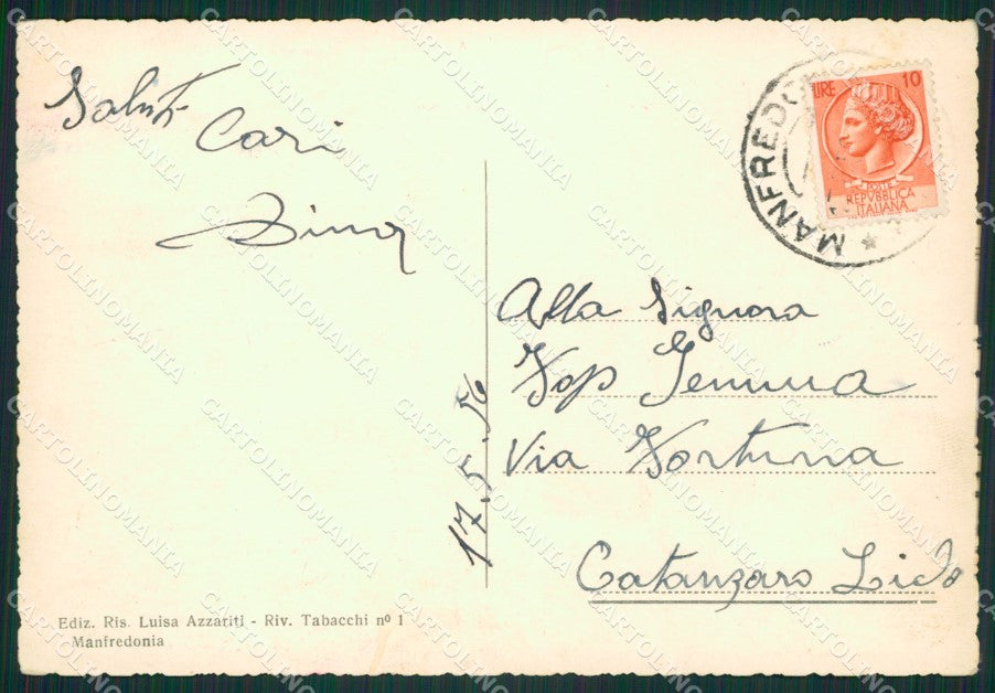 Foggia Manfredonia Foto FG cartolina ZK1043 – retro