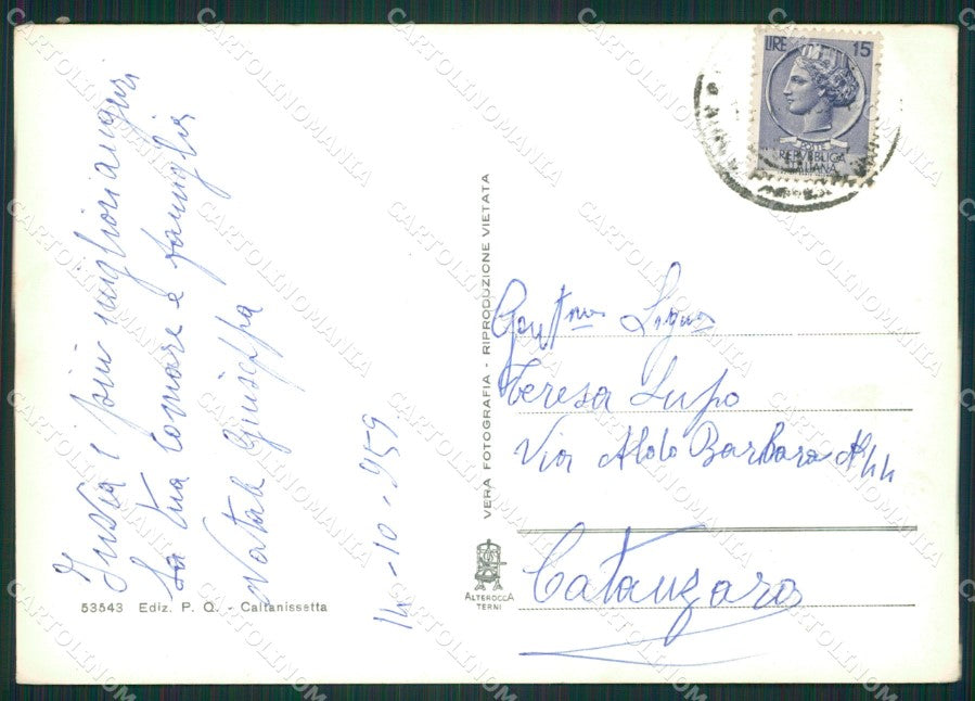 Caltanissetta Città Foto FG cartolina ZK1047 – retro