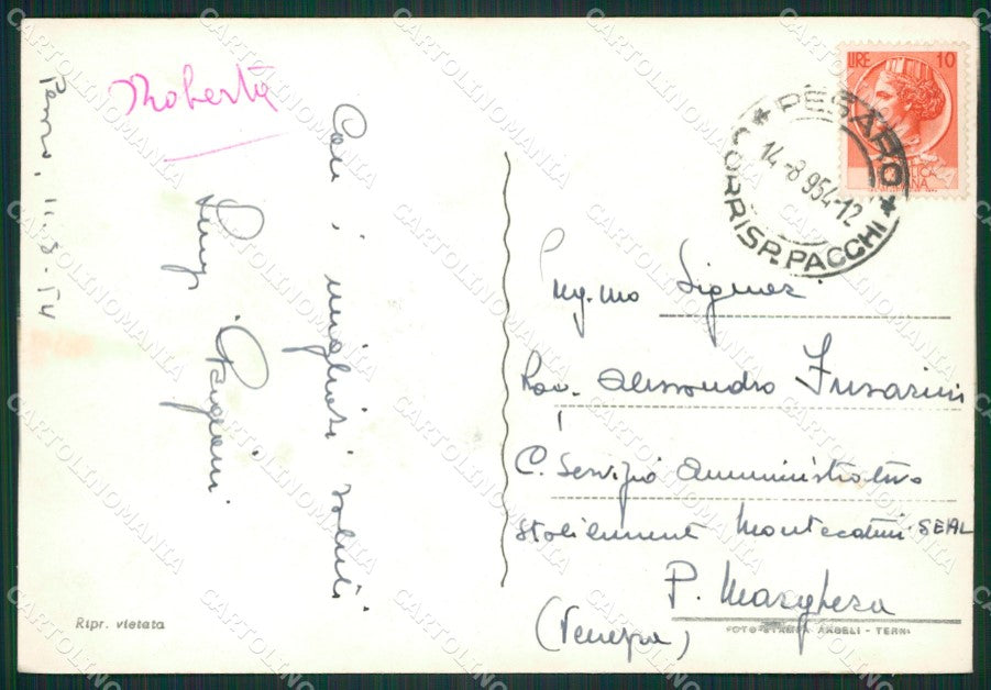 Pesaro Città Barche Foto FG cartolina ZK1072 – retro