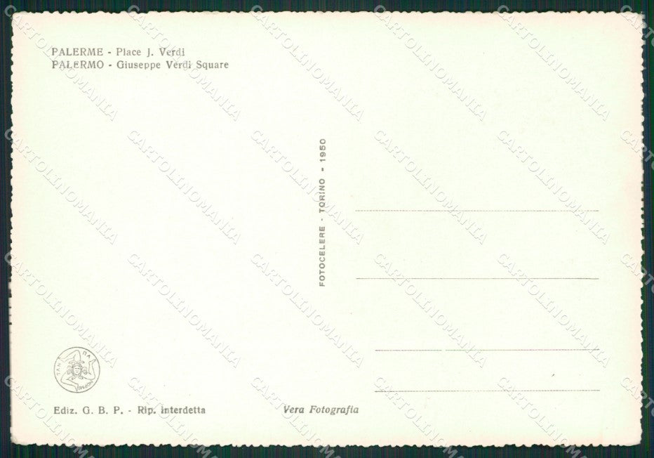 Palermo Città VERDI Foto FG cartolina ZK1076 – retro