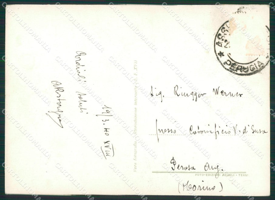 Perugia Assisi Eremo delle Carceri PIEGHINA Foto FG cartolina ZK1100 – retro