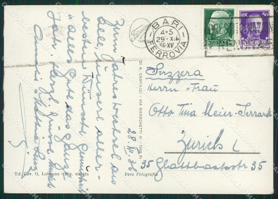 Bari Città Foto FG cartolina ZK1102 – retro