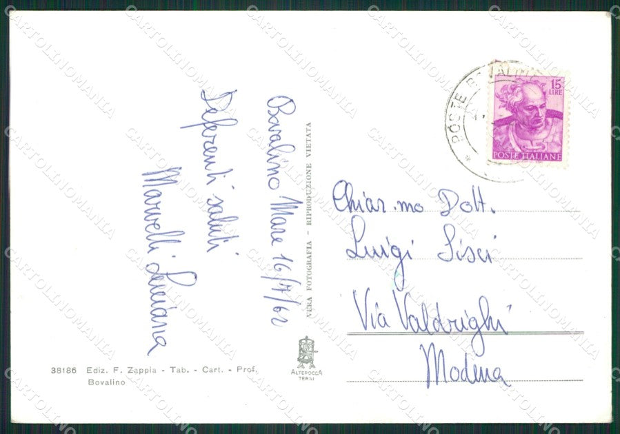 Reggio Calabria Bovalino Foto FG cartolina ZK1111 – retro