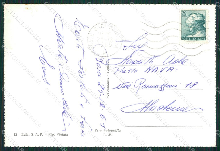 Bari Città Foto FG cartolina ZK1119 – retro