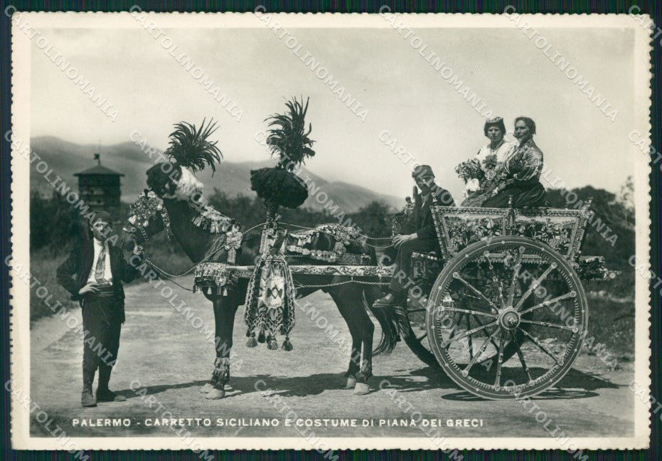 Palermo Città Carretto Siciliano Costumi Foto FG cartolina ZK1123 – fronte
