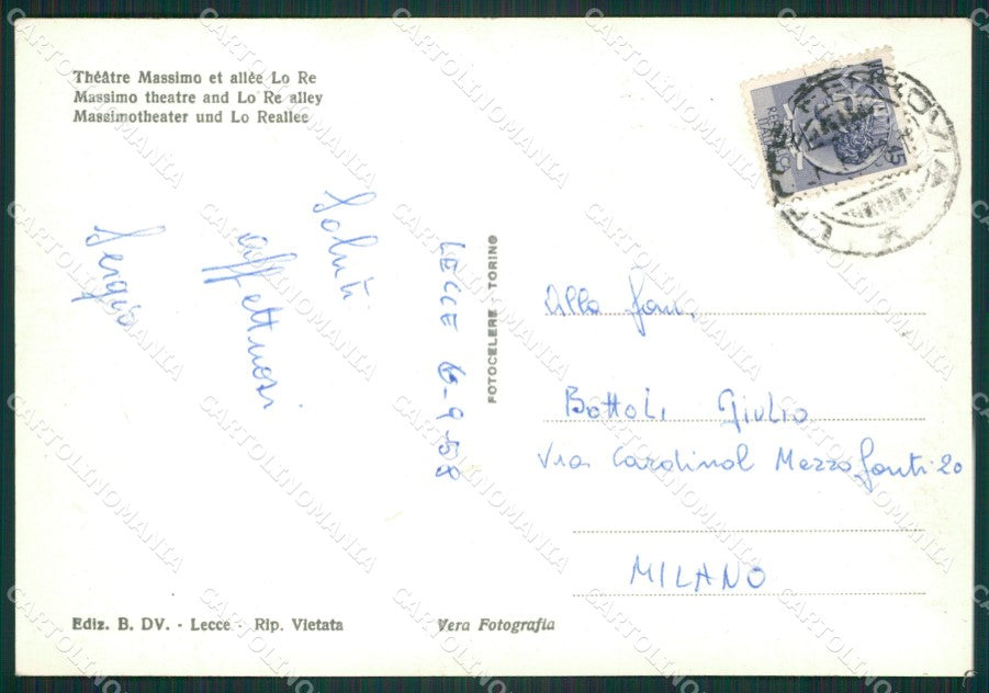 Lecce Città Teatro Foto FG cartolina ZK1139 – retro