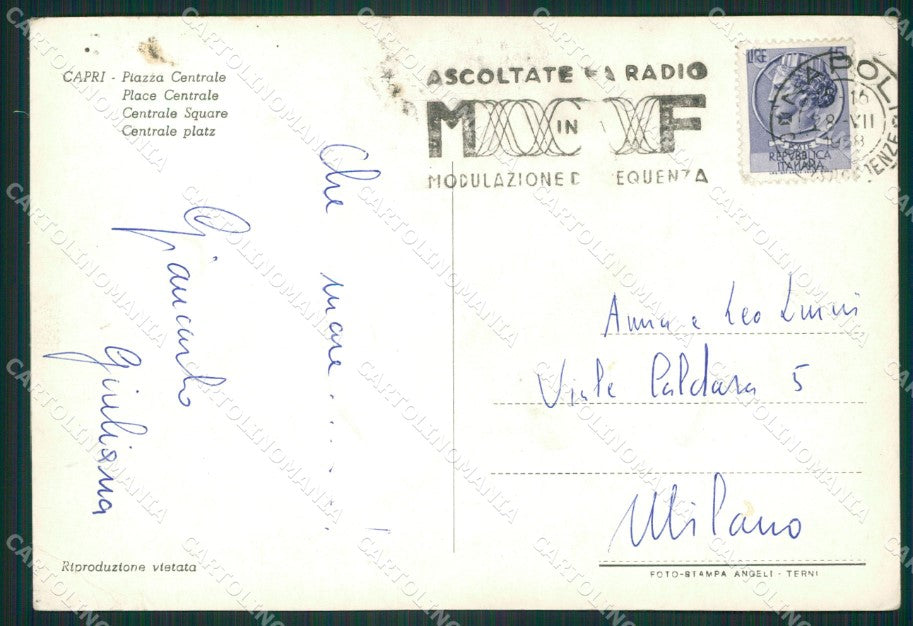 Napoli Capri PIEGHINA Foto FG cartolina ZK1142 – retro