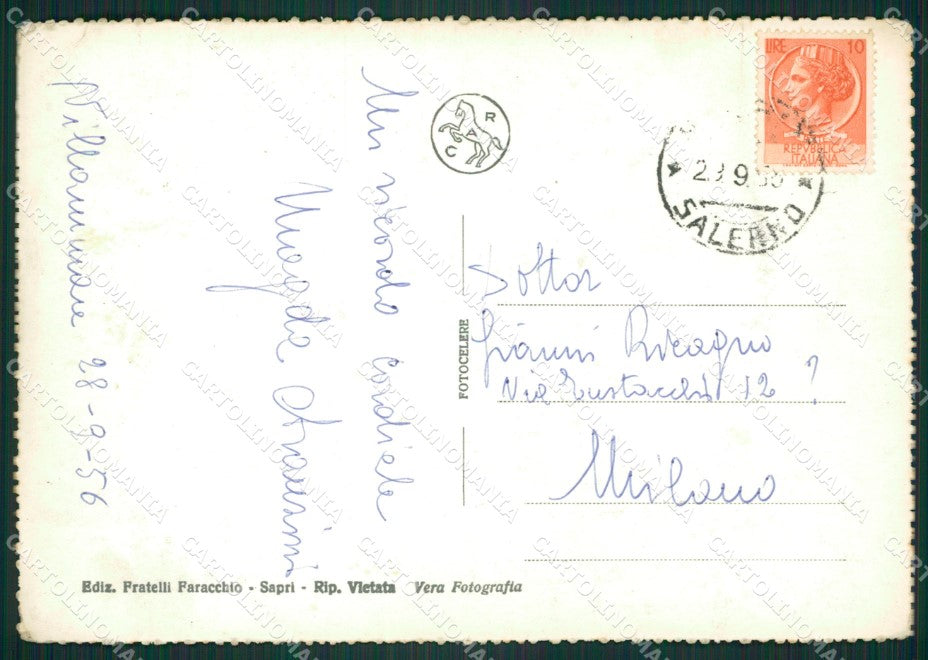Salerno Sapri Foto FG cartolina ZK1148 – retro