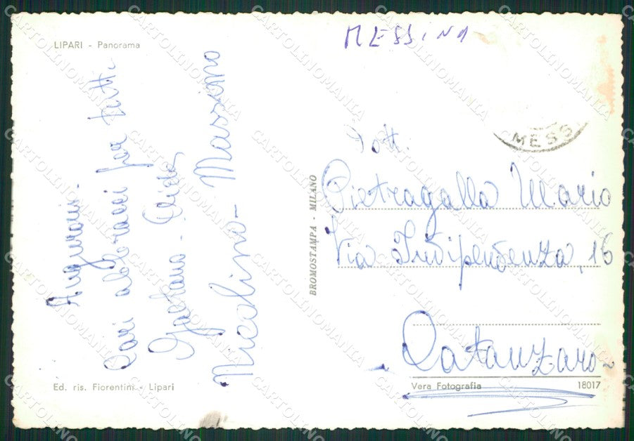 Messina Lipari Foto FG cartolina ZK1161 – retro