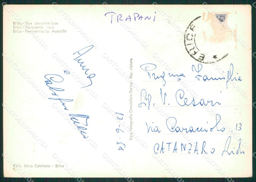 Trapani Erice Foto FG cartolina ZK1164 – retro