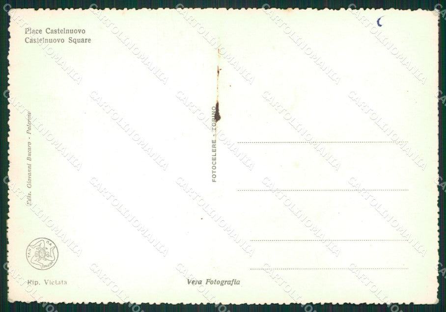 Palermo Città Filovia Foto FG cartolina ZK1173 – retro