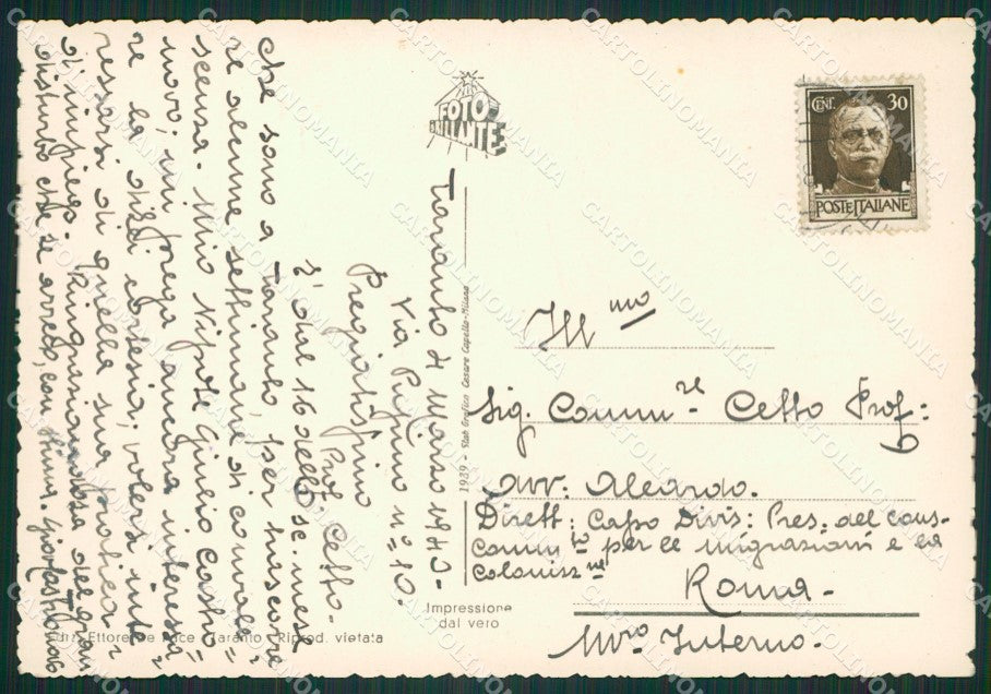 Taranto Città Palazzo del Governo Foto FG cartolina ZK1195 – retro