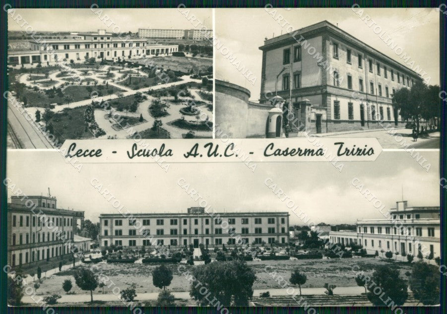 Lecce Città Caserma Trizio PIEGHE Foto FG cartolina ZK1196 – fronte