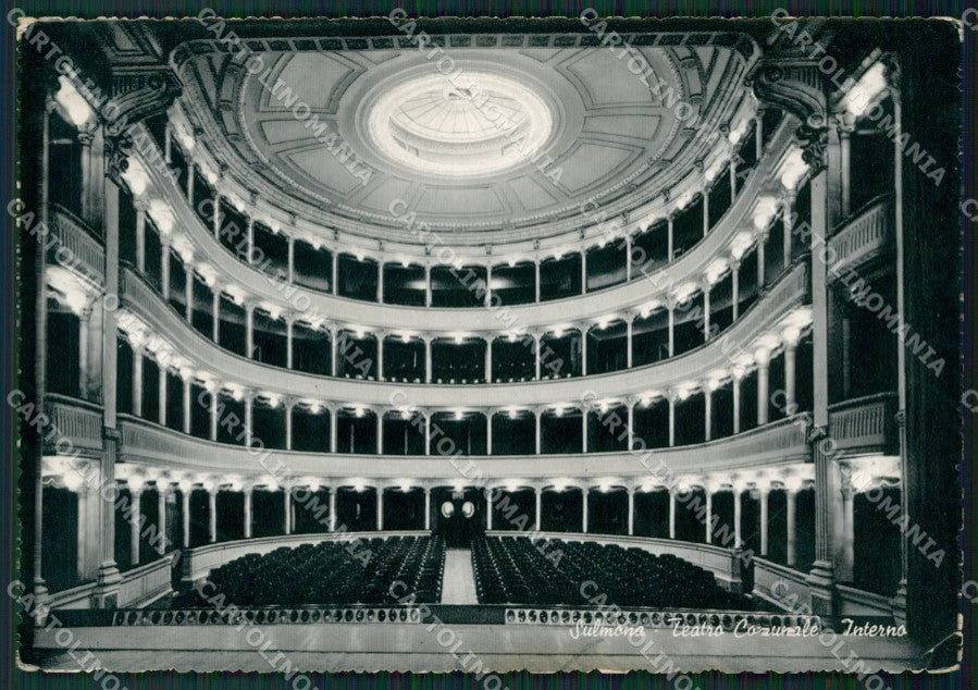 L'Aquila Sulmona Teatro Comunale Foto FG cartolina ZK1197 – fronte