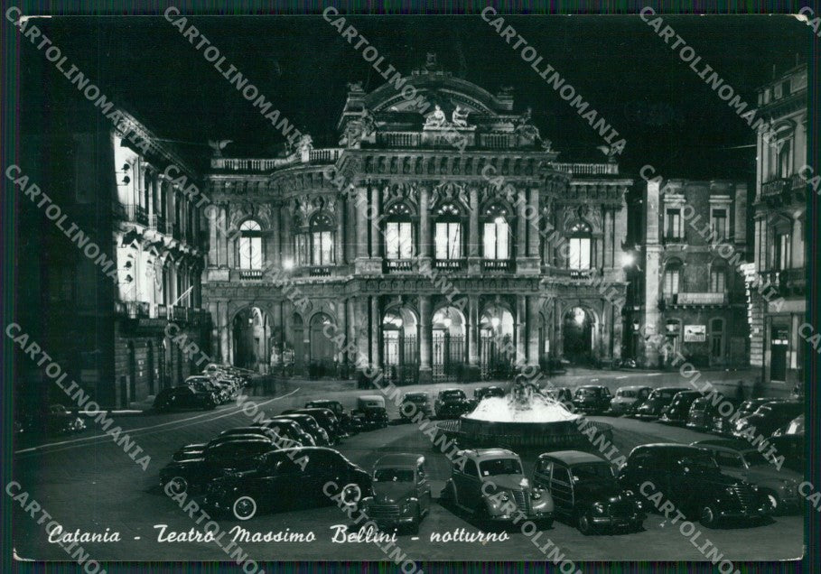 Catania Città Teatro Massimo Bellini Auto Foto FG cartolina ZK1203 – fronte