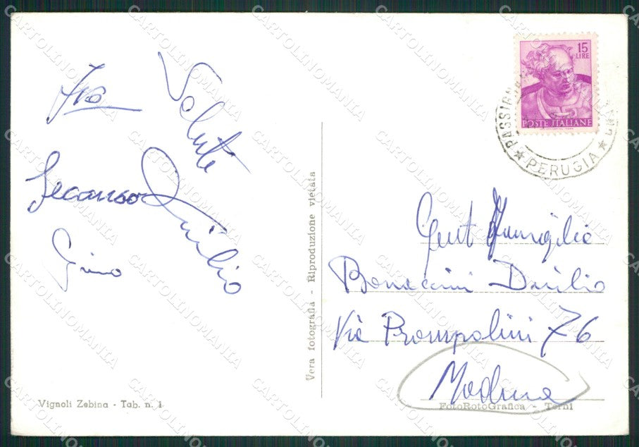 Perugia Passignano Sul Trasimeno Foto FG cartolina ZK1211 – retro
