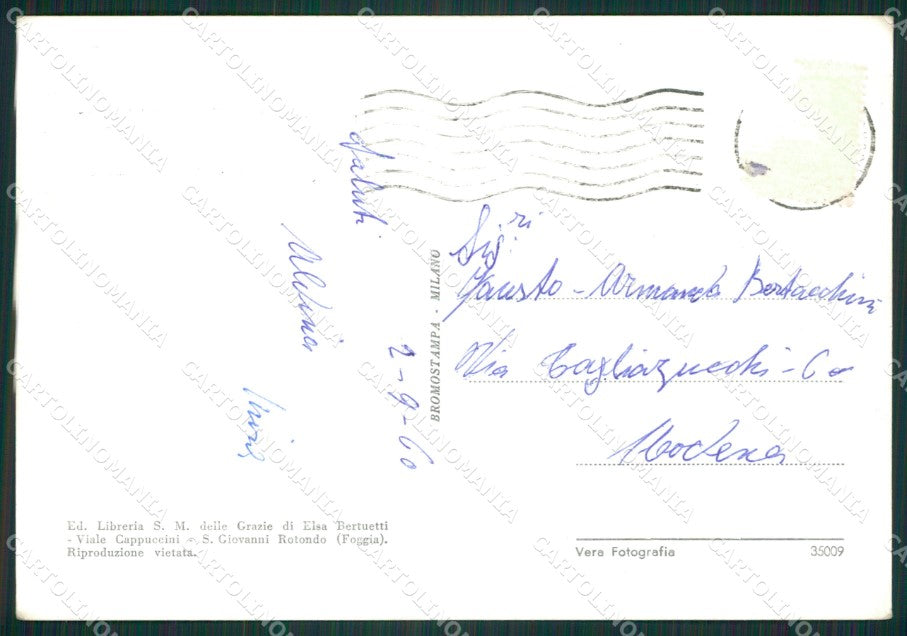 Foggia San Giovanni Rotondo Casa Sollievo Sofferenza Foto FG cartolina ZK1213 – retro
