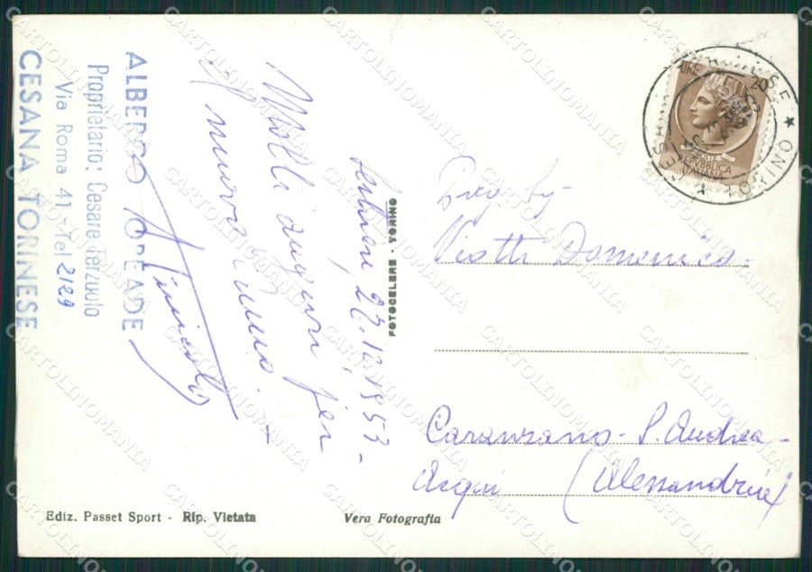 Torino Sestriere Neve Foto FG cartolina ZK1230 – retro