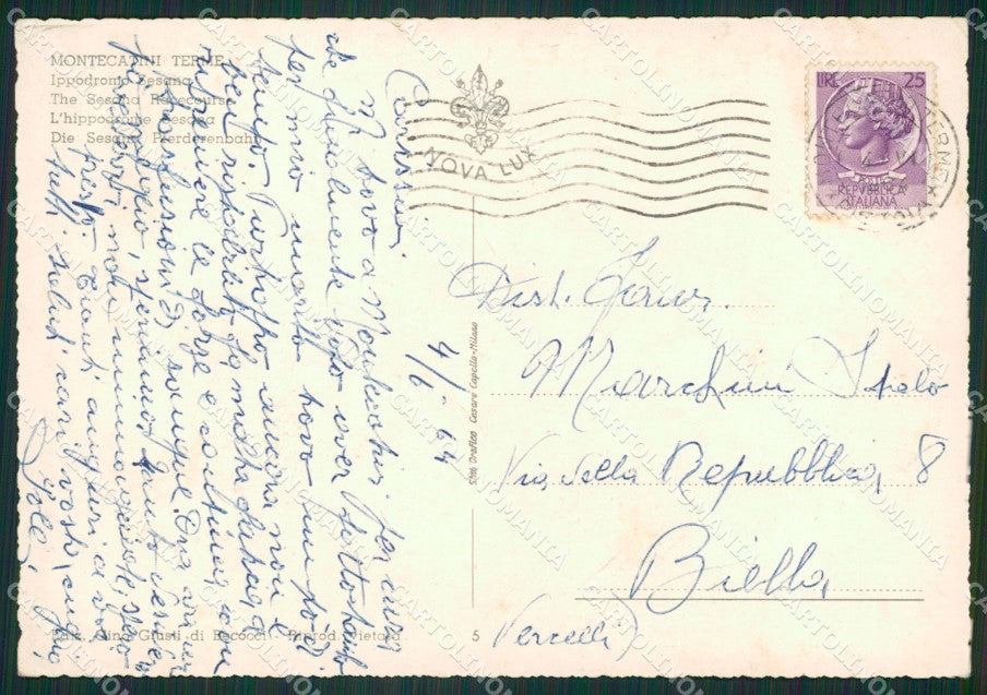 Pistoia Montecatini Terme Ippodromo Foto FG cartolina ZK1231 – retro