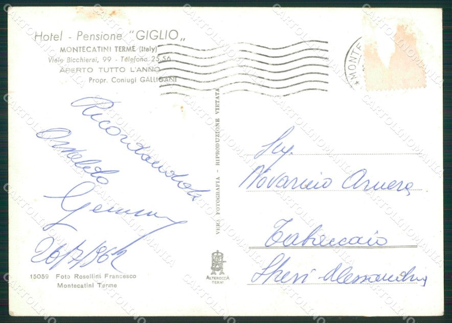 Pistoia Montecatini Terme Foto FG cartolina ZK1233 – retro