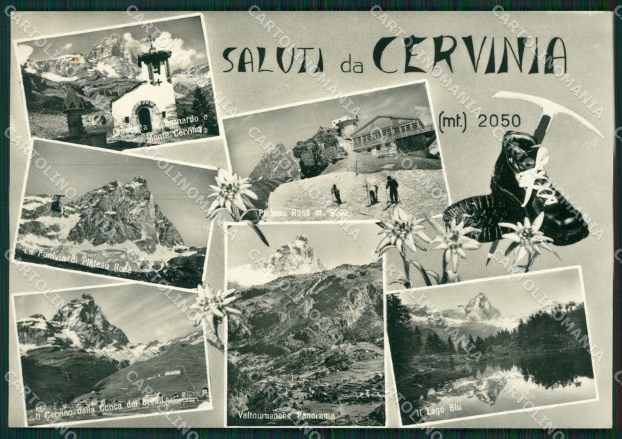 Aosta Valtournenche Cervinia Saluti da Foto FG cartolina ZK1239 – fronte