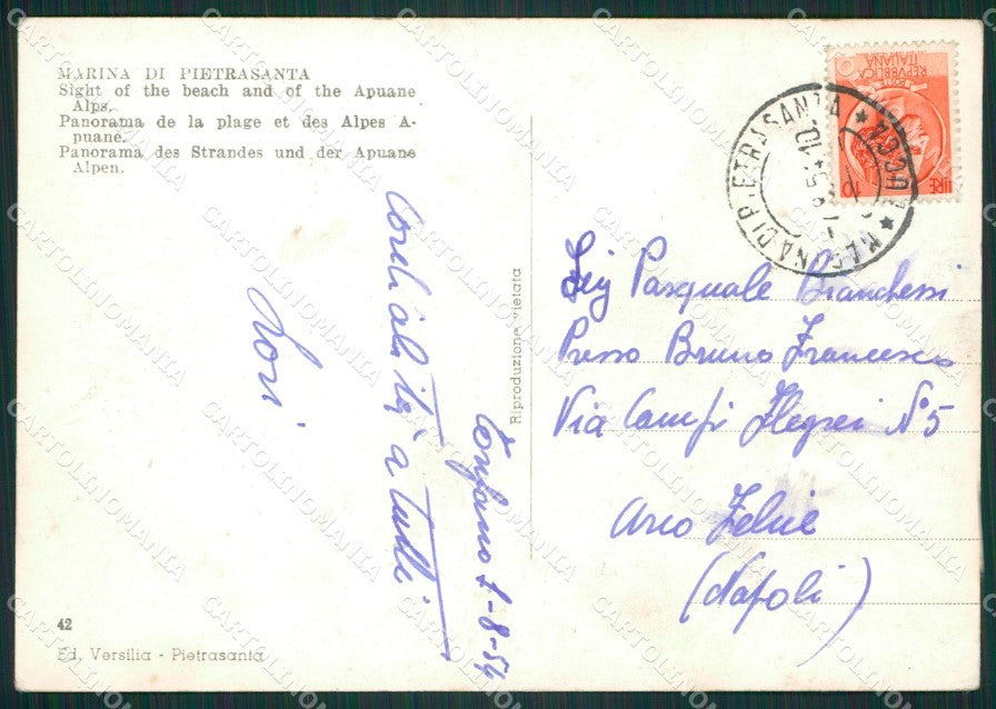 Lucca Marina di Pietrasanta Foto FG cartolina ZK1246 – retro