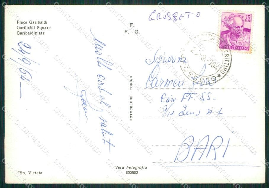 Grosseto Massa Marittima Corriera Foto FG cartolina ZK1249 – retro