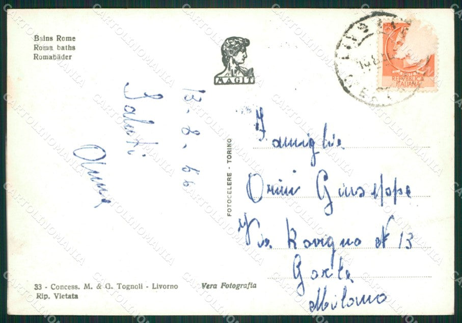 Livorno Antignano Foto FG cartolina ZK1250 – retro