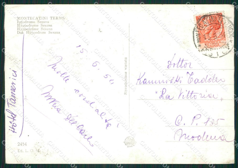 Pistoia Montecatini Terme Ippodromo Foto FG cartolina ZK1269 – retro