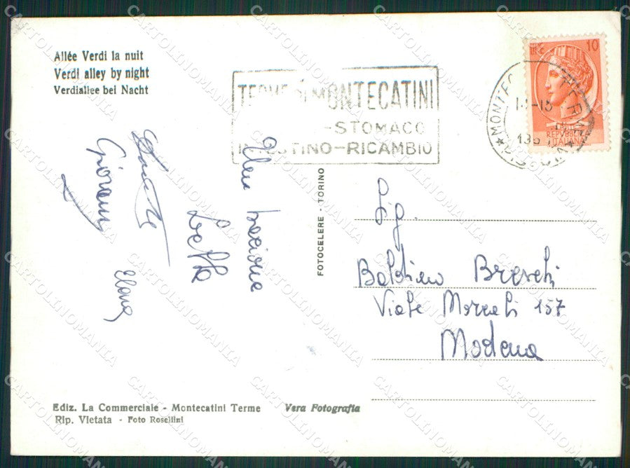 Pistoia Montecatini Terme Foto FG cartolina ZK1271 – retro