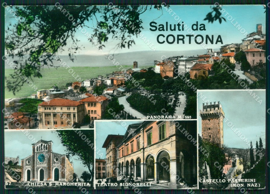 Arezzo Cortona Saluti da STRAPPINO Foto FG cartolina ZK1288 – fronte