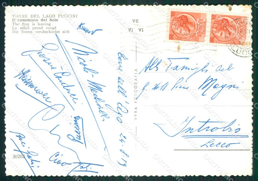 Lucca Viareggio Torre del Lago Puccini Foto FG cartolina ZK1290 – retro