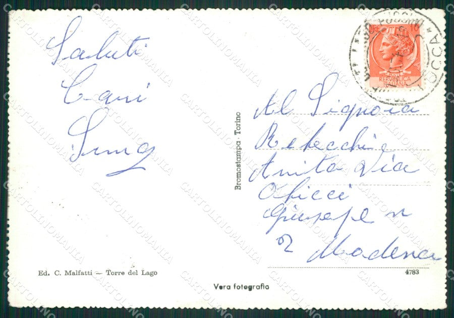 Lucca Viareggio Torre del Lago Puccini Foto FG cartolina ZK1294 – retro