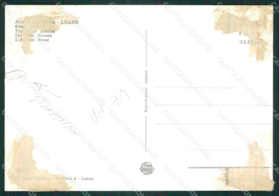 Savona Loano Vespa COLLA STRAPPINO Foto FG cartolina ZK1311 – retro