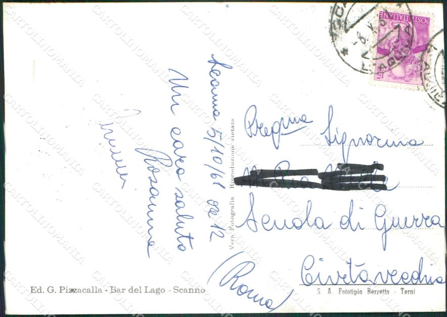 L'Aquila Scanno Barche Foto FG cartolina ZK1322 – retro
