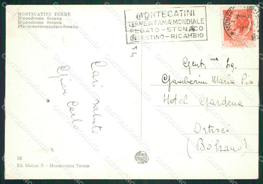 Pistoia Montecatini Terme Ippodromo Foto FG cartolina ZK1343 – retro