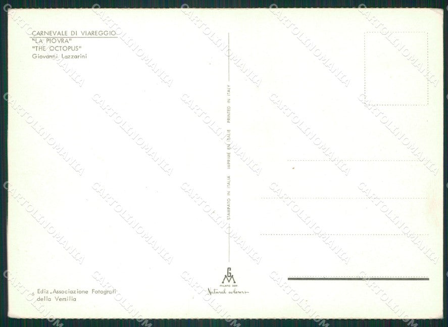 Lucca Viareggio Carnevale Foto FG cartolina ZK1352 – retro