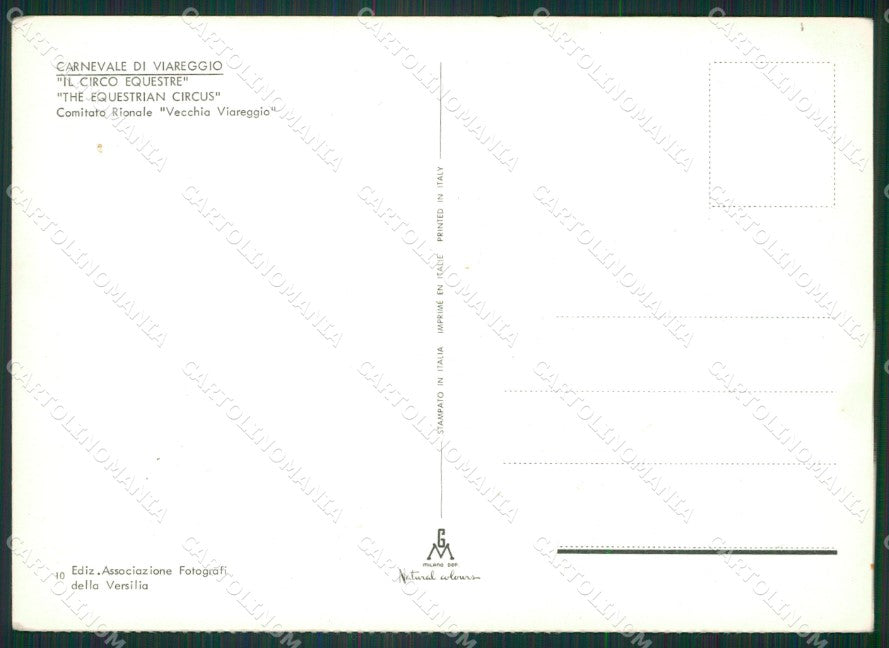 Lucca Viareggio Carnevale Foto FG cartolina ZK1360 – retro