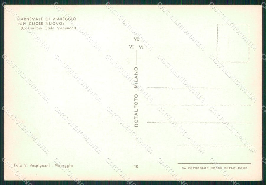 Lucca Viareggio Carnevale Foto FG cartolina ZK1366 – retro