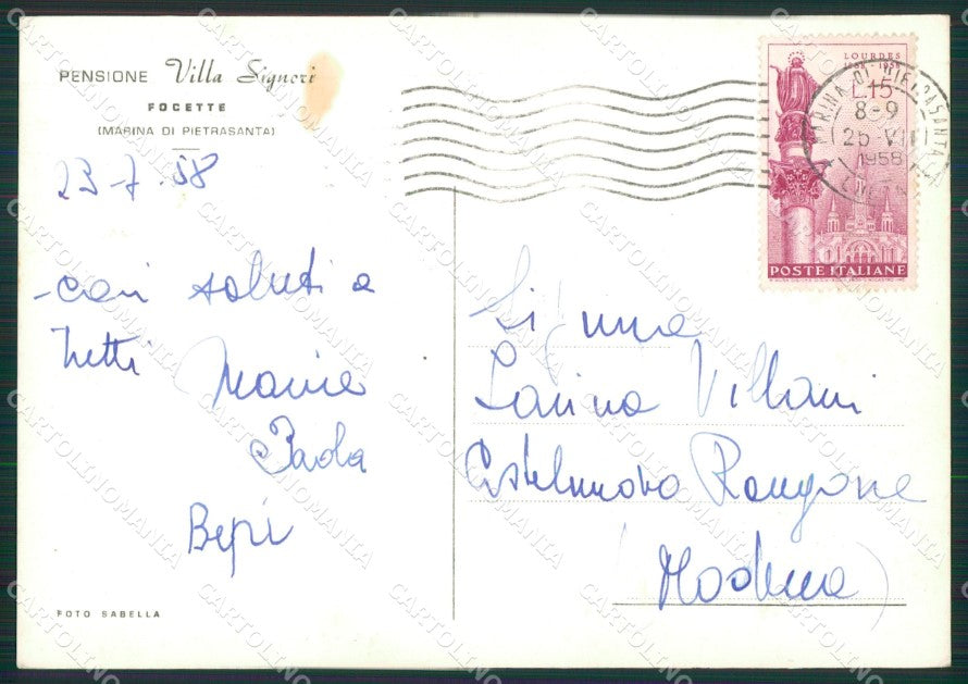 Lucca Pietrasanta Focette Foto FG cartolina ZK1369 – retro