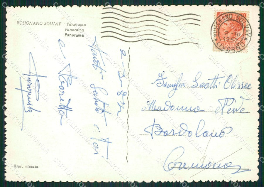 Livorno Rosignano Marittimo Rosignano Solvay PIEGHE Foto FG cartolina ZK1393 – retro