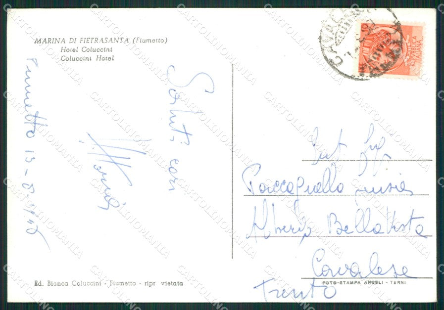 Lucca Pietrasanta Fiumetto Foto FG cartolina ZK1402 – retro