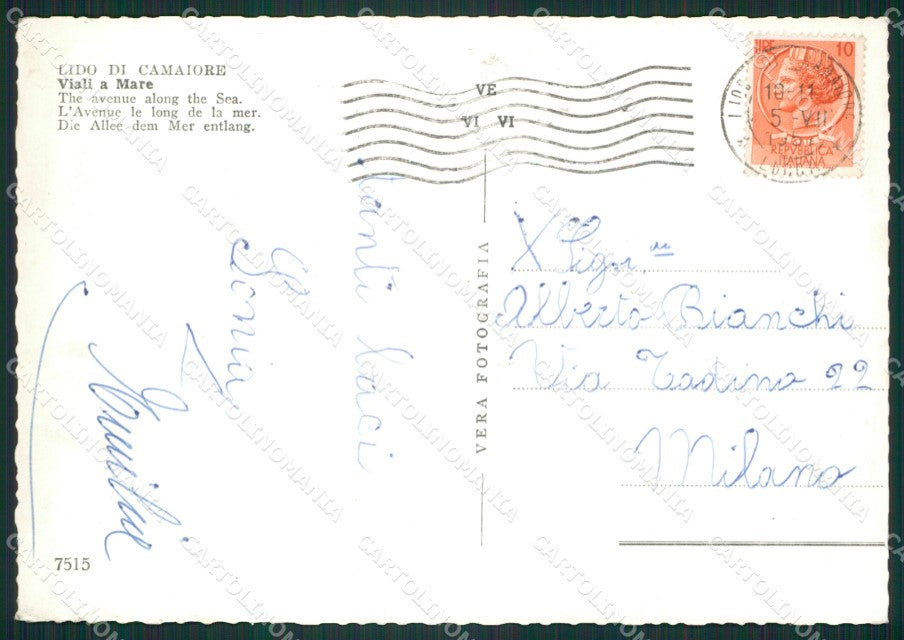 Lucca Lido di Camaiore Foto FG cartolina ZK1405 – retro