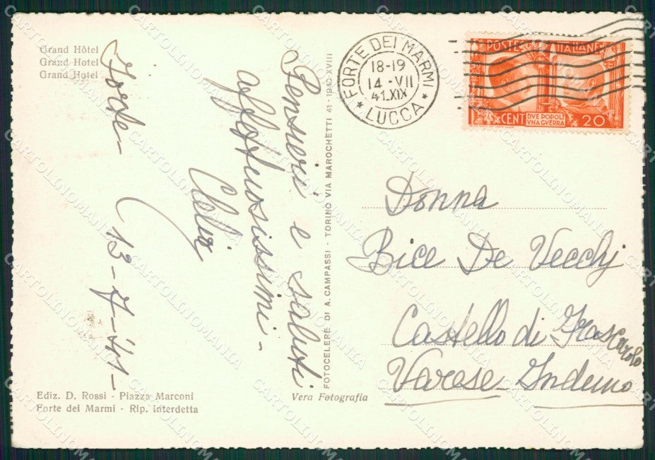 Lucca Forte dei Marmi Foto FG cartolina ZK1409 – retro