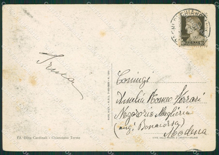 Siena Chianciano Terme PIEGHINA FG cartolina ZK1422 – retro