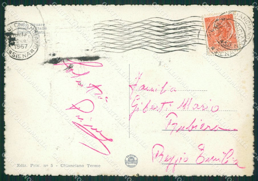 Siena Chianciano Terme FG cartolina ZK1439 – retro