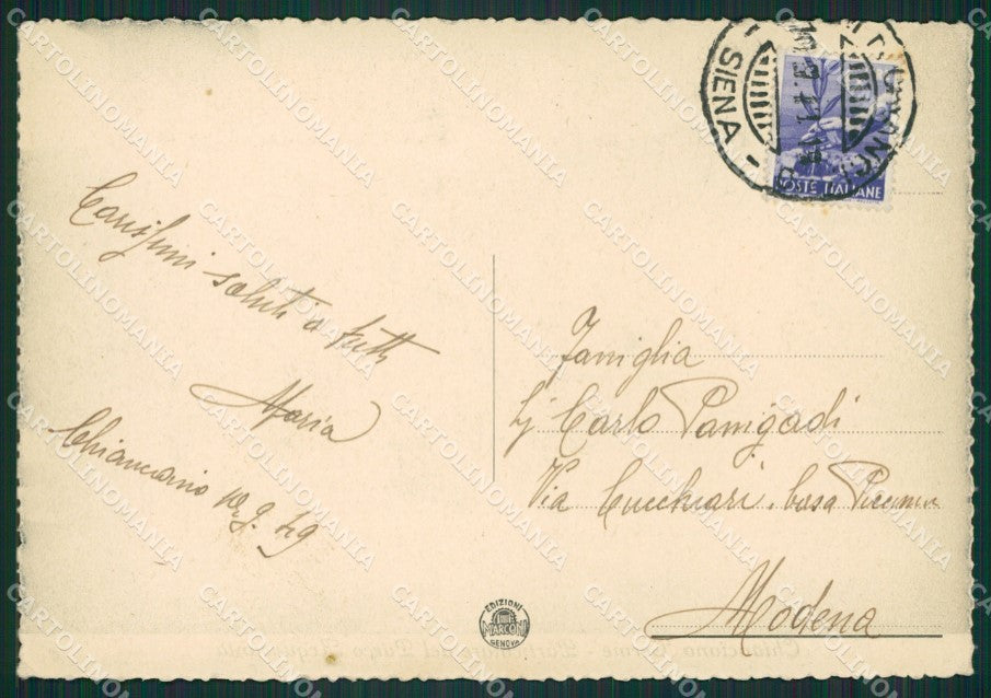 Siena Chianciano Terme FG cartolina ZK1445 – retro